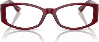 Versace 52mmmm Irregular Optical Glasses in Bordeaux at Nordstrom