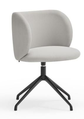 Teulat 360&deg; drehbarer Premium Design Stuhl Mogi, Light Grey/Schwarz