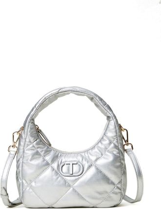 Twin-Set padded quilted tote bag - women - Polyurethane - One Size - Silver