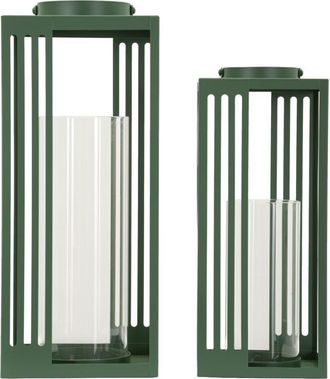 Mauro Ferretti Farolillos L&iacute;neas Pareja Cm 18,3x18,3x43,5-15x15x36,5 (vidrio Templado)