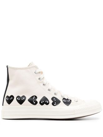 Comme Des Garçons Comme des Garçons spielen Multi -Herz CT70 Hi Top Shoes