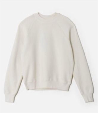 Re/Done Womens Classic Crewneck Sweatshirt In Vintage White