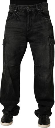 Dolce & Gabbana Cargo Denim Jeans - Heren - Loose Fit Jeans - Grijs - M - Denim - Jeans