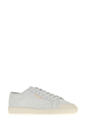 Saint Laurent Low-Top Calf Leather Sneaker - White