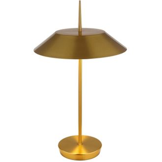 Globo Lighting Brenlor L&aacute;mpara De Mesita De Noche Color Lat&oacute;n Mate 2x E27