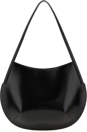 Jil Sander Kante Shoulder - Dames - Schoudertassen - Zwart - ONE Size - Leer - Tassen