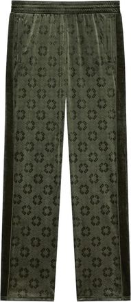 Givenchy Fluwelen broek met 4G-print - Groen