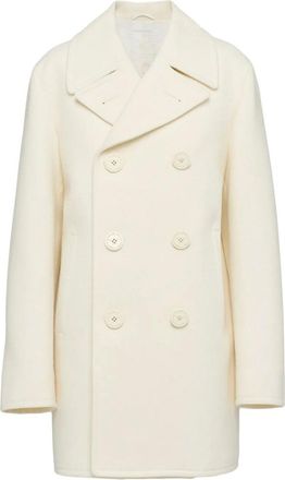 Prada Double-Breasted Wollen Jas