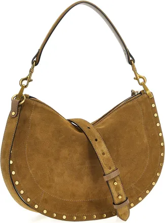 Isabel Marant Studded Suede Hobo Bag - Camel
