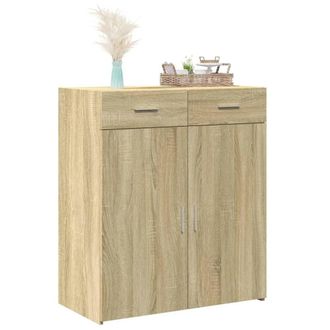 Berkfield Home Sideboard Sonoma Oak 80x42.5x93 cm Engineered Wood in Brown