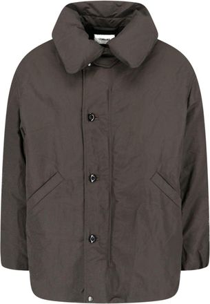Christophe Lemaire Brown High Collar Oversized Casual Jacket