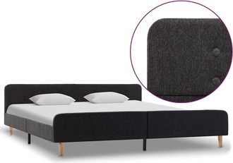 vidaXL Estructura De Cama De Arpillera Gris Oscuro 180x200 Cm Vidaxl