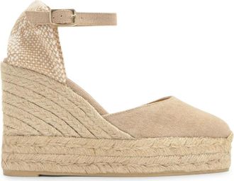 Castaner Carol Espadrille - Dames - Sleehakken - Beige - 41 EU - Katoen - Schoenen
