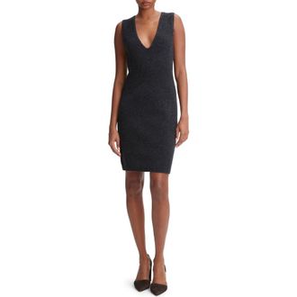 Vince V-Neck Sleeveless Sweater Dress in H Charcoal at Nordstrom Rack, Size X-Large