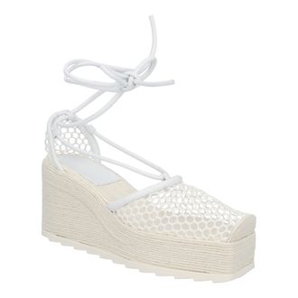 Bottega Veneta Womens Stretch Espadrille Wedges - White - Size EU/IT 40