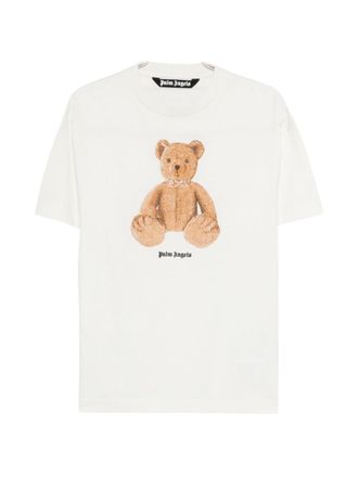 Palm Angels White Crew Neck T-Shirts