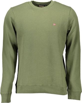 Napapijri Groene Sweatshirt met Geborduurd Logo - Heren - Sweatshirts - Groen - S - Katoen - Hoodies & sweatvesten