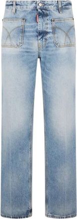Dsquared2 London Bro Jeans - Heren - Regular Fit Jeans - Blauw - XL - Katoen - Jeans