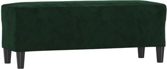 vidaXL Vidaxl - Banco De Terciopelo Verde Oscuro 100x35x41 Cm