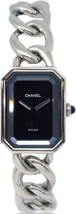 Chanel 1987 pre-owned Premiere L 20mm - women - stainless steel - One Size - Black