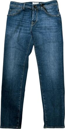 Jacob Cohen Koningsblauwe Scott Denim Jeans - Heren - Slim Fit Jeans - Blauw - W33 - Denim - Jeans