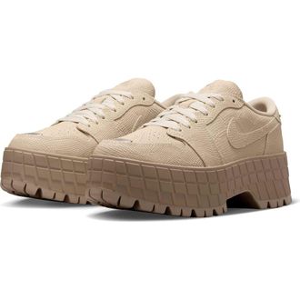 Nike Jordan Air Jordan 1 Brooklyn Platform Sneaker in 200 Rattan/dsrtcm at Nordstrom, Size 6.5
