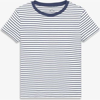 primary Adult Rib Tee In Stripe in Sunwashed Navy White Stripe at Nordstrom, Size Xx-Large