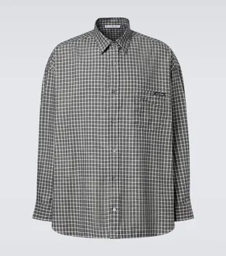 Acne Studios Checked cotton flannel shirt
