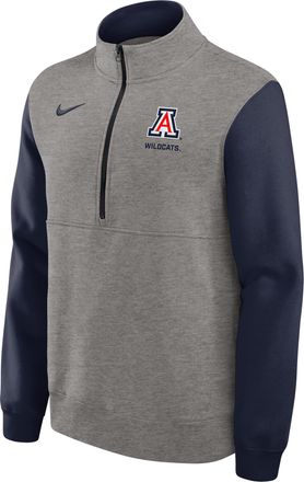 Nike Arizona Club Nike Mens College 1/2-Zip Crew in Grey | 02JW059PUAN-7HV