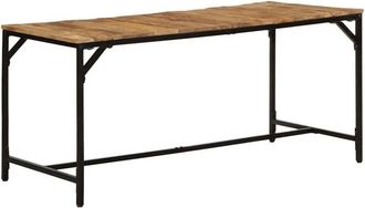 vidaXL Vidaxl - Mesa De Comedor Madera Maciza De Mango Sin Tratar 160x80x75 Cm