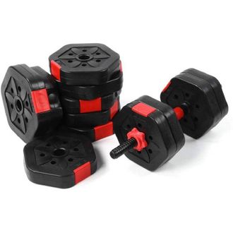 Trade Shop Trade Shop - Set Manubri Bilanciere Con Biella Regolabili 20kg Allenamento Corpo Palestra Casa