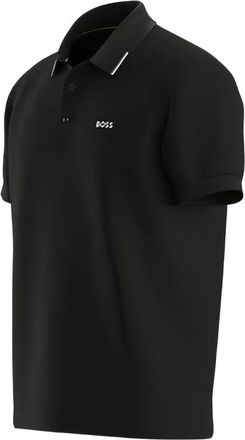 HUGO BOSS Piqu&eacute; Cotton Polo - Black