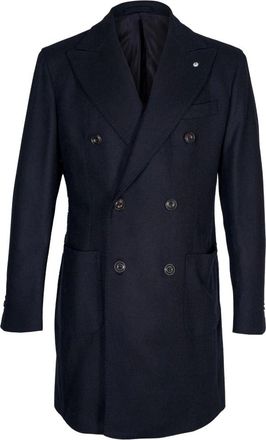 L.B.M. 1911 Double-Breasted Coats, male, Blue, XL, Double-Breasted Coat
