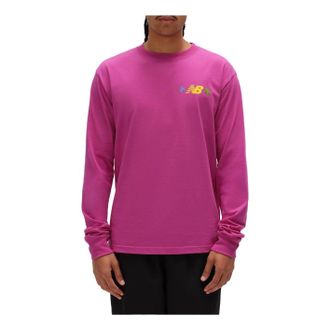 New Balance Made in USA Graphic Long Sleeve T-Shirt Asia Sizing Purple Fuschia MT6101ICPPF