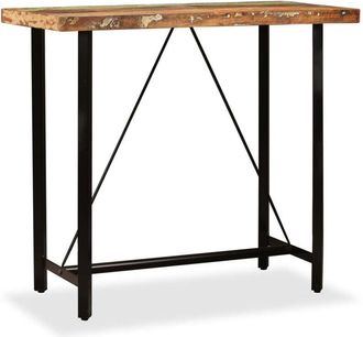 vidaXL Bar Table Solid Reclaimed Wood 120x60x107 cm vidaXL