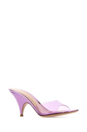 Gianvito Rossi Womens Lilac Pvc Sofia Mules Freesiafreesia Tpuno Lining Sandali Sandal