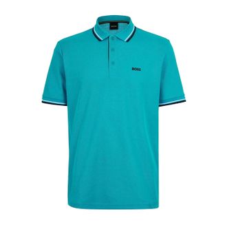 HUGO BOSS Heren Paddy Korte Mouwen Polo Shirt (Blauw)