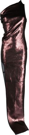 Rick Owens Athena one-shoulder sequin gown - women - Cotton/Elastomultiester/Rubber - 38 - Brown