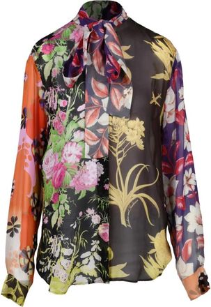Moschino Overhemden, Dames, Veelkleurig, L, Camica in voile