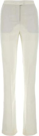Andamane Gladys Pant - Dames - Straight fit broeken - Wit - M - Leer - Broeken