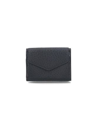 Maison Margiela Textured Hammered Leather Compact Wallet