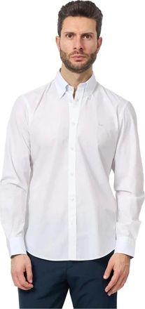 Harmont & Blaine Casual overhemd - Heren - Zakelijke Overhemden - Wit - 5XL - Katoen - Overhemden