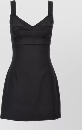 Dolce & Gabbana structured bodice mini dress with sweetheart neckline