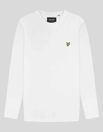 Lyle & Scott Lyle And Scott Mens Long Sleeve Cotton T-Shirt - White - Size: 48/Regular