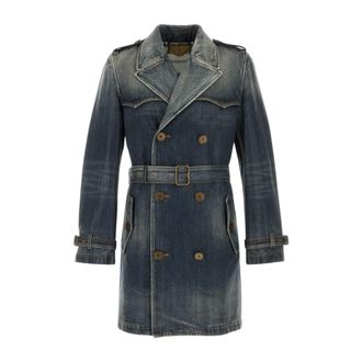 Burberry Heren, Mantels, Blauw, Maat: L