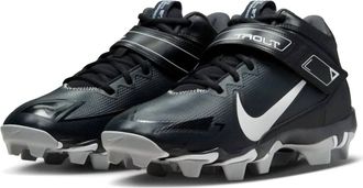 Nike Mens Force Trout 8 Keystone Sneakers In Black/white/dark Smoke Grey