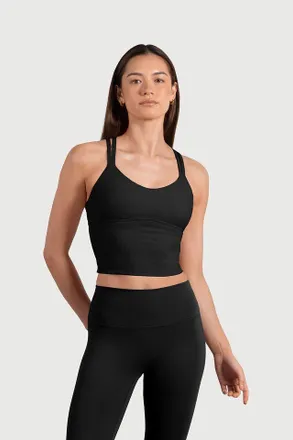 Bloch Ladies Active Streamline Crop Top, Steel Grey