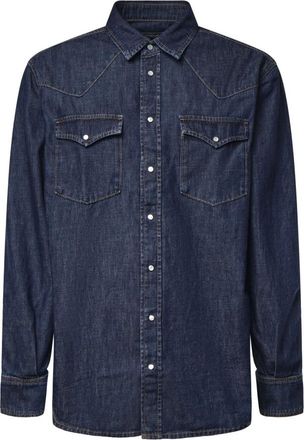 Dondup Denim Shirts - Heren - Spijkeroverhemden - Blauw - M - Denim - Overhemden