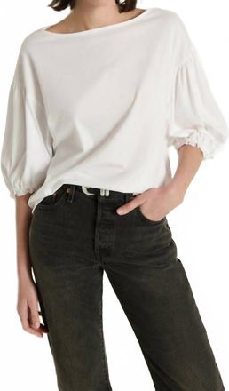 Nation Ltd Sandra Boatneck Top In White