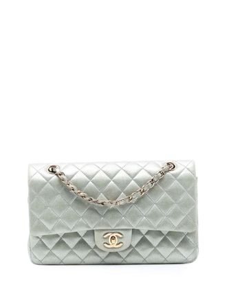 Chanel 2011 Medium Classic Iridescent Lambskin Double Flap shoulder bag - Argento